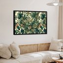 Ver imagem 1 de Quadro Decorativo Tropical Flores Amarelas - 50x70cm:moldura Preta