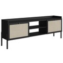 Ver imagem 1 de Rack Oslo para TV 75" 183cm MDP com Pés Torneados Preto Artesano Móveis