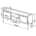 Ver imagem 4 de Rack Oslo para TV 75" 183cm MDP com Pés Torneados Preto Artesano Móveis