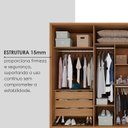 Ver imagem 7 de Guarda-Roupa Casal 6 Portas 6 Gavetas 100% MDF Lizz Off White/Cedro