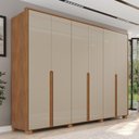 Ver imagem 1 de Guarda-Roupa Casal 6 Portas 6 Gavetas 100% MDF Lizz Off White/Cedro