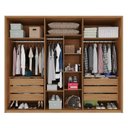 Ver imagem 3 de Guarda-Roupa Casal 6 Portas 6 Gavetas 100% MDF Lizz Off White/Cedro