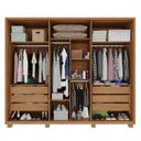 Ver imagem 3 de Guarda-Roupa Casal 6 Portas 6 Gavetas 100% MDF Lizz Off White/Cedro