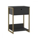 Ver imagem 2 de Mesa de Cabeceira Industrial 1 Gaveta Preto - Olivar Móveis
