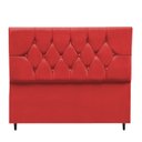 Ver imagem 1 de Cabeceira Cama Box Casal Queen 160 cm Geovana Suede Vermelho