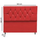 Ver imagem 2 de Cabeceira Cama Box Casal Queen 160 cm Geovana Suede Vermelho