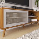 Ver imagem 3 de Bancada Estilo Retrô para TVs de 60 polegadas NT1175 Movvida Freijó Trend Com Off White