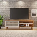 Ver imagem 2 de Bancada Estilo Retrô para TVs de 60 polegadas NT1175 Movvida Freijó Trend Com Off White