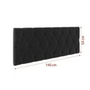 Ver imagem 3 de Cabeceira Leticia de Cama Box Casal 1,40:preto