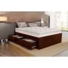 Base Box Libanesa Queen Size Com 4 Gavetões de Madeira Maciça Pinus Castanho - 1