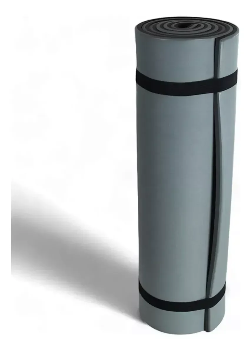 Colchonete Mat em Eva Leve e Compacto Ideal Exercicio Yoga Up Cor Cinza Chumbo Nautika - 3