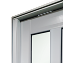 Ver imagem 5 de Porta Pivotante Alumínio Lambril Miraggio c/Pux.Dir. Elite Branco 240x130 Brimak
