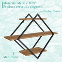 Ver imagem 6 de Prateleira Nicho 62 Cm Industrial Losango P1018 Preto Mell Pp Preto Mell