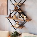 Ver imagem 2 de Prateleira Nicho 62 Cm Industrial Losango P1018 Preto Mell Pp Preto Mell