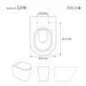 Assento Poliester Soft Close Antimicrobiano Link Lk Branco para Vaso Deca - 3