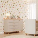 Ver imagem 1 de Cômoda de Bebê Cupcake 1 Porta 4 Gavetas 100% MDF Off White/Nature - Permobili