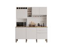 Ver imagem 2 de Armário de Cozinha 6 Portas 2 Gavetas New Topázio Salleto Branco