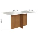 Ver imagem 2 de Conjunto Sala de Jantar 1 Mesa Tampo MDF Retangular com 6 Cadeiras Monaco Cinza/Freiijo