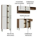 Ver imagem 5 de Armário de Cozinha Compacta Rustic/Branco Emilly Top Madesa
