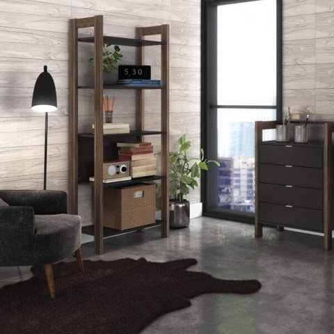 Conjunto 2 Peças com 1 Estante e 1 Gaveteiro