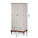 Ver imagem 5 de Guarda Roupa Solteiro 2 Portas 1 Gaveta 60406 Linz Móveis - Off White/Imbuia