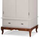 Ver imagem 4 de Guarda Roupa Solteiro 2 Portas 1 Gaveta 60406 Linz Móveis - Off White/Imbuia