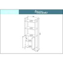 Ver imagem 3 de Kit 2 Peças com 1 Armário Alto e 1 Estante de Canto