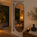 Ver imagem 4 de Espelho Maiorca - Linha Couro - - Caramelo - sem LED - 100x55