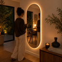 Ver imagem 3 de Espelho Maiorca - Linha Couro - - Caramelo - sem LED - 100x55