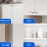 Conjunto Armário de Lavanderia 5 Peças com 2 Balcões Multimóveis Cr30047 Branco - 3