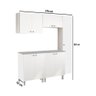 Conjunto Armário de Lavanderia 5 Peças com 2 Balcões Multimóveis Cr30047 Branco - 4
