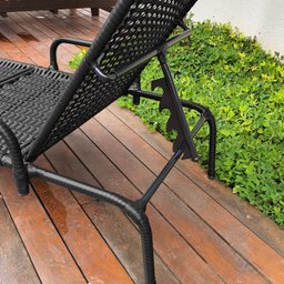 Espreguiçadeira Catar com Regulagem para Jardim e Piscina - Preto - 5