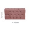 Painel Estofada Paris Botão Capitonê 140cm Casal Para Cama Box Quarto Suede Rose Gold - Ahazzo M - 2