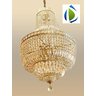 Lustre Cristal K9 Imperial / Dourado e Transparente (7003/500-GD) - 1