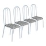 Conjunto Kit 4 Cadeiras Metal Aço Cozinha Jantar Almofadada - 2
