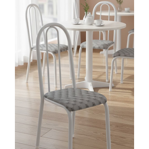 Conjunto Kit 4 Cadeiras Metal Aço Cozinha Jantar Almofadada