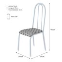 Ver imagem 4 de Conjunto Kit 4 Cadeiras Metal Aço Cozinha Jantar Almofadada