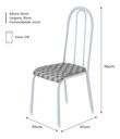 Ver imagem 4 de Conjunto Kit 4 Cadeiras Metal Aço Cozinha Jantar Almofadada