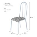 Ver imagem 3 de Conjunto Kit 4 Cadeiras Metal Aço Cozinha Jantar Almofadada