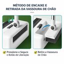 Ver imagem 3 de Kit Vassoura e Pá de Lixo Dobrável de Inox com Limpa Cerdas