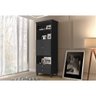 Estante Multiuso Organizador Library com 2 Portas e 2 Gavetas para Sala e Escritório - Preto - 1