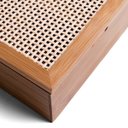 Ver imagem 4 de Caixa Organizadora Decorativa de Bambu 4 Nichos de Palha Xadrez Multiuso - Oikos
