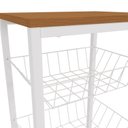 Ver imagem 4 de Fruteira para Cozinha com 3 Cestos 75x39cm Marrom/Canela Branco
