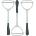 Ver imagem 1 de Kit 3 Descascadores de Legumes Manual Inox Wolff 18cm Antiderrapante Chef Pro