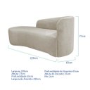 Ver imagem 3 de Kit Divã Recamier Orgânico França 220cm Lado Esquerdo e 2 Poltronas Amore Linho