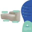 Ver imagem 4 de Kit Divã Recamier Orgânico França 220cm Lado Esquerdo e 2 Poltronas Amore Linho