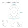 Assento Sanitário Laqueado Convencional Oval Azul Marinho - 3
