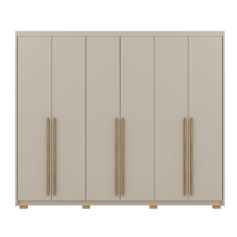 Guarda-roupa Casal 6 Portas 3 Gavetas 100% Mdf Dukai Fendi