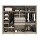 Ver imagem 2 de Guarda-roupa Casal 6 Portas 3 Gavetas 100% Mdf Dukai Fendi
