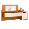 Penteadeira Suspensa Camarim com Espelho Blush Escrivaninha Maquiagem Premium Cor Cinamomo/off White - 1